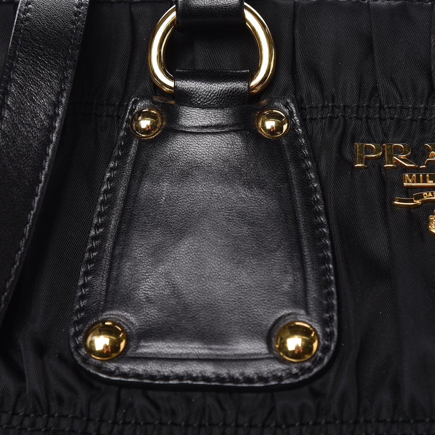 Tessuto Nylon Gaufre Tote Black