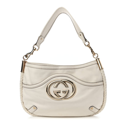 Gucci Calfskin Britt Medium Shoulder Bag White 2 of 20