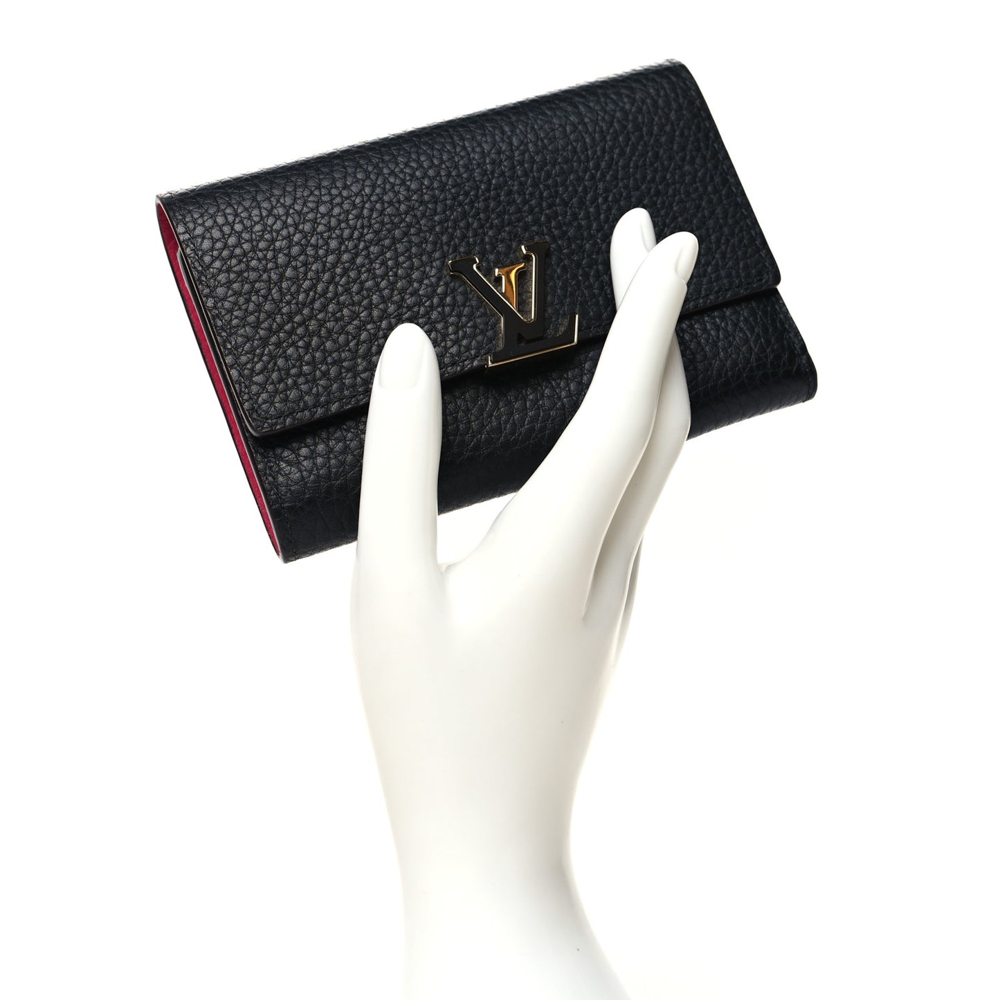 Taurillon Capucines Compact Wallet Black