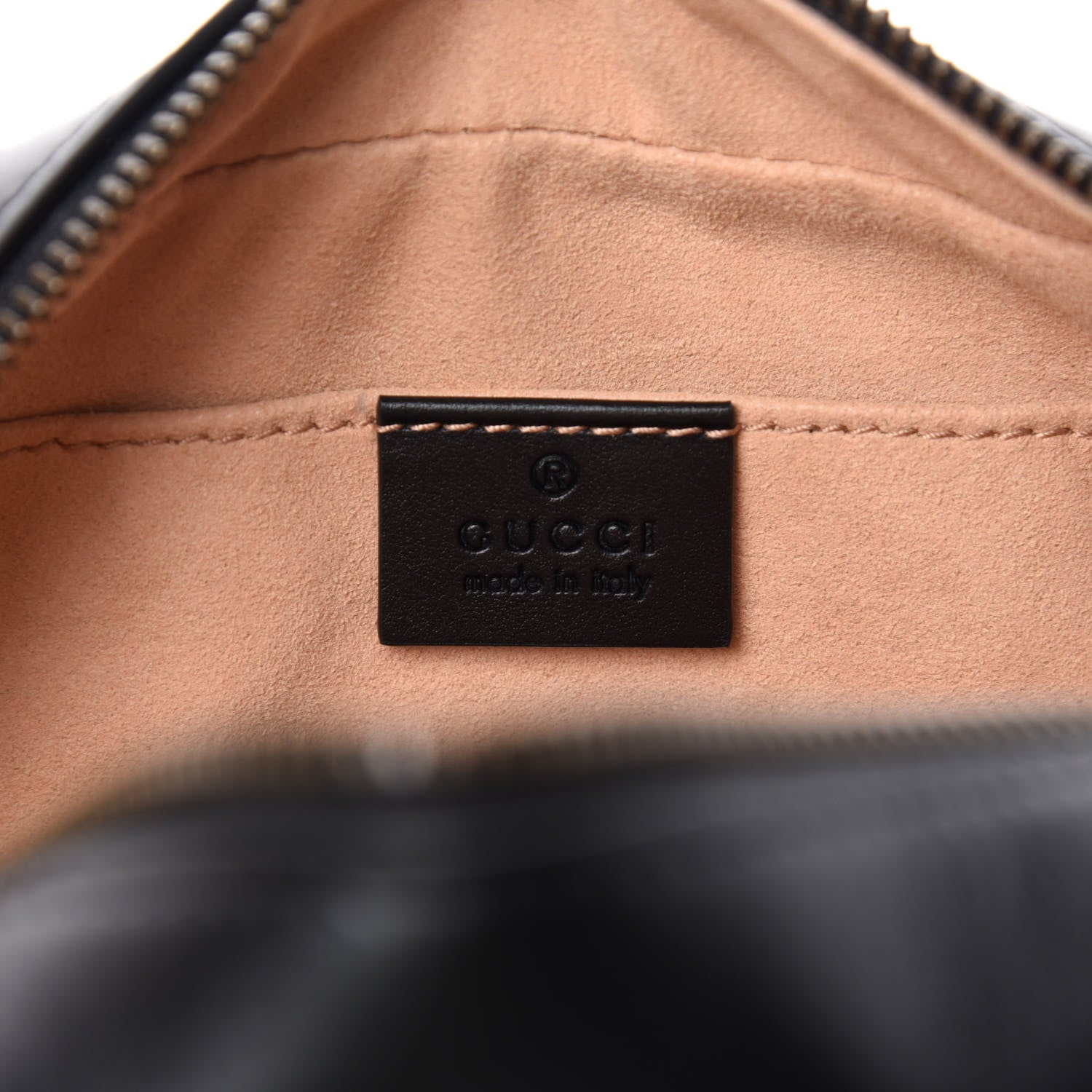 Gucci Calfskin Matelasse Small GG Marmont Chain Shoulder Bag Black 8 of 10
