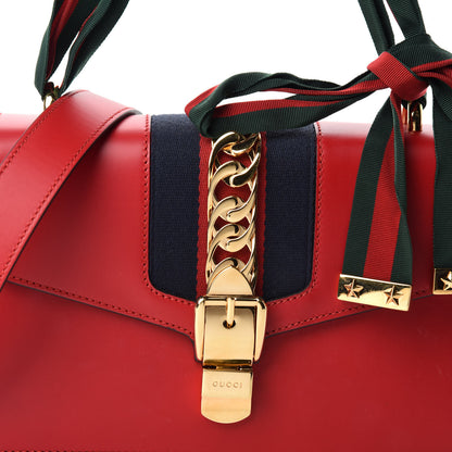 Gucci Calfskin Small Sylvie Shoulder Bag Hibiscus Red 11 of 11