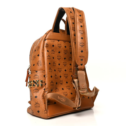 MCM Visetos Medium Side Studs Stark Backpack Cognac 3 of 9