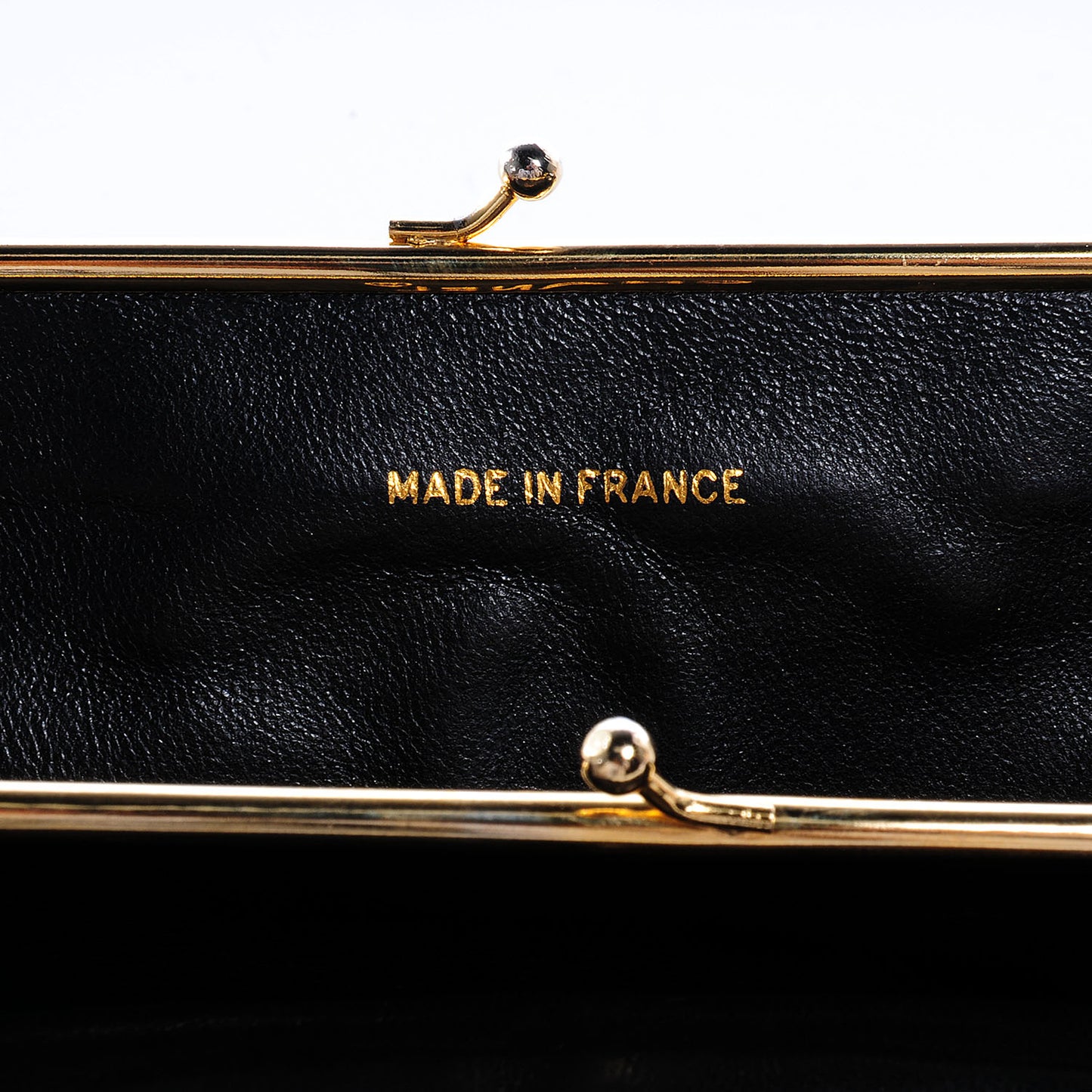 Chevron Lambskin Wallet Clutch Black