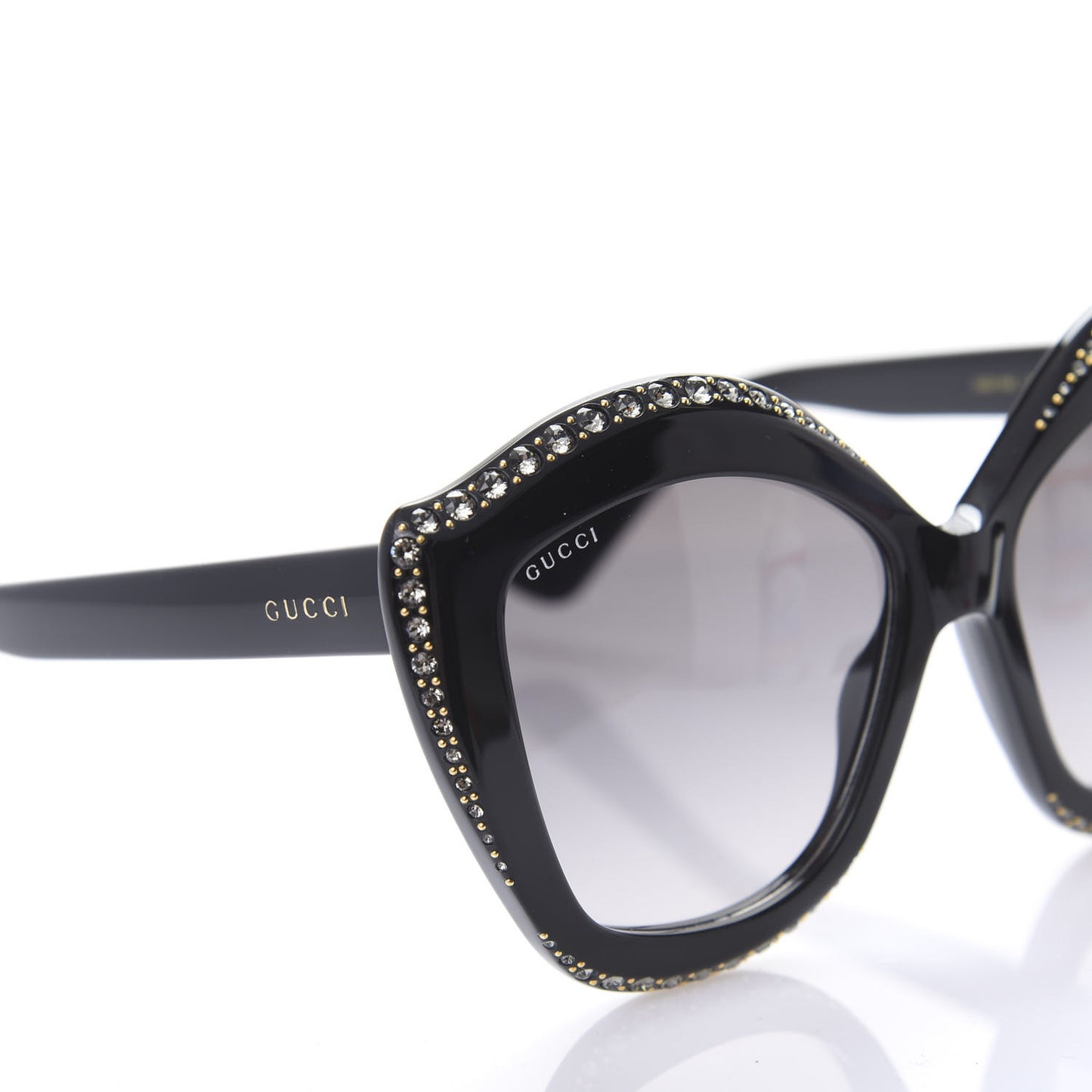 Crystal Cat Eye GG0118S Sunglasses Black