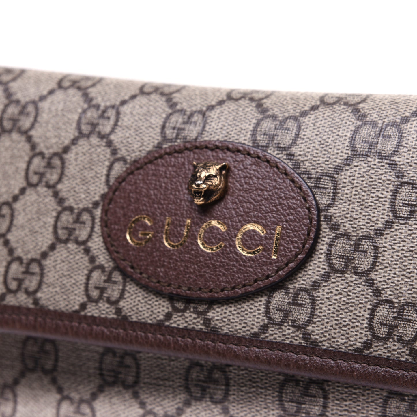 GG Supreme Monogram Neo Vintage Web Belt Bag Brown