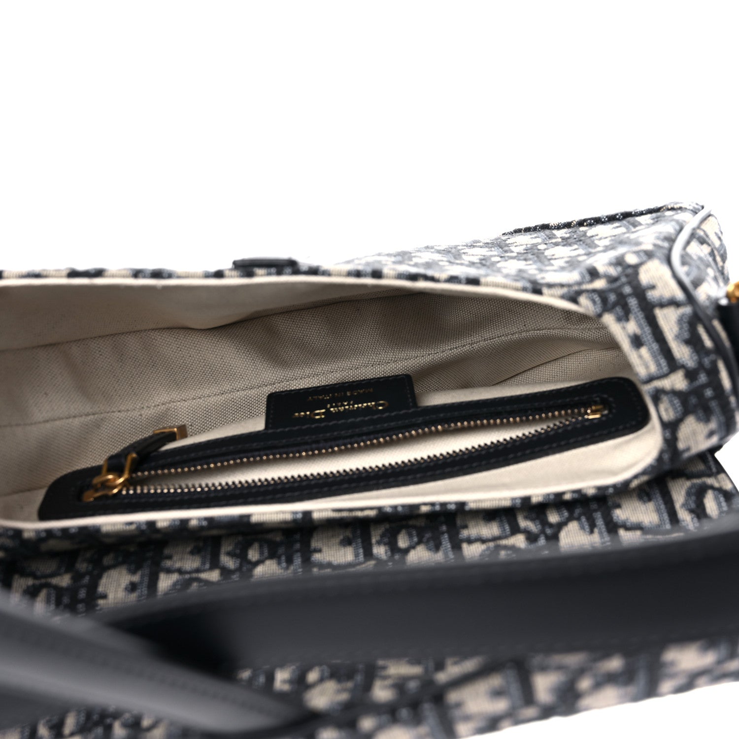 Christian Dior Oblique Saddle Bag Blue 5 of 11
