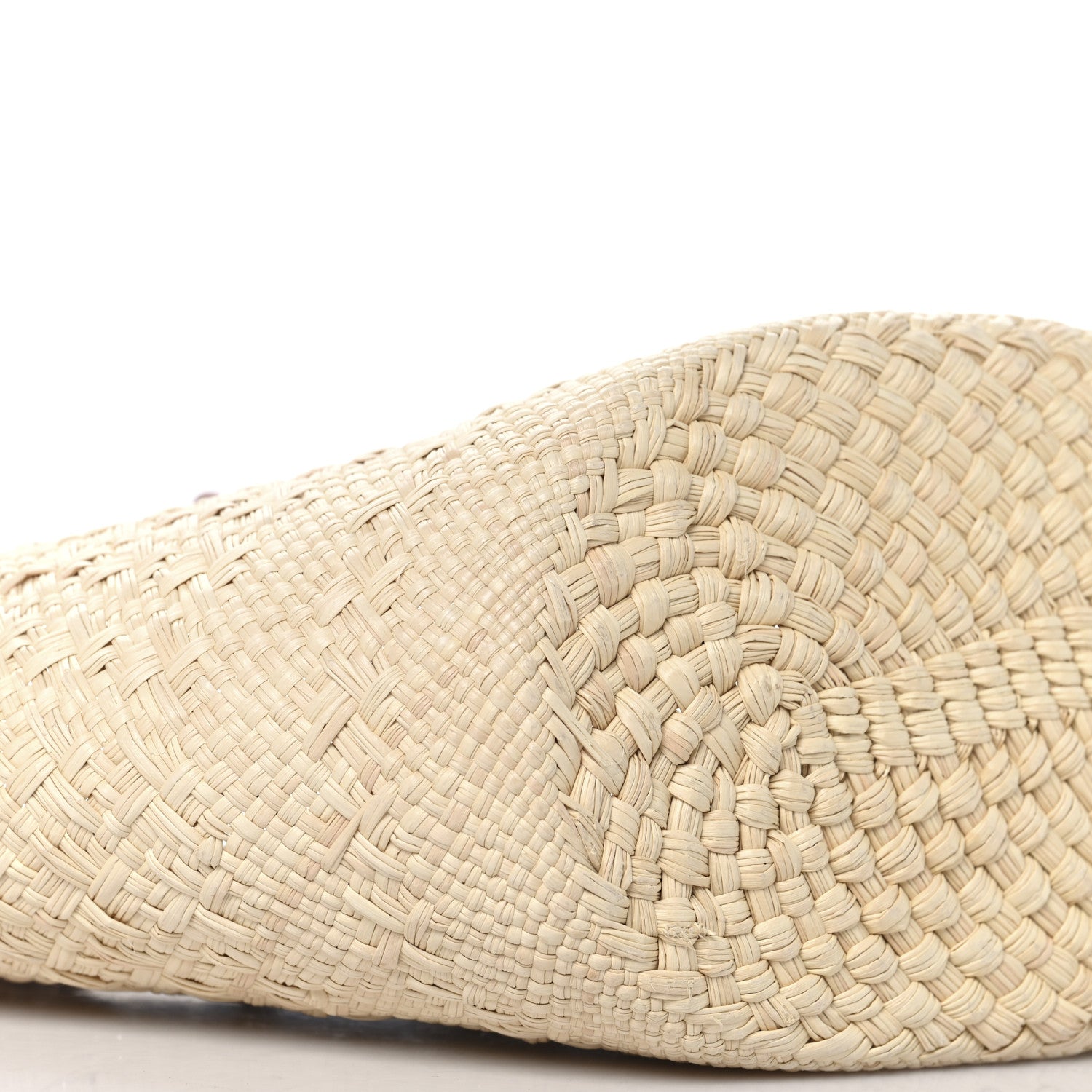Loewe Calfskin Raffia Paulas Ibiza Small Anagram Basket Tote Bag Natural Tan 8 of 11
