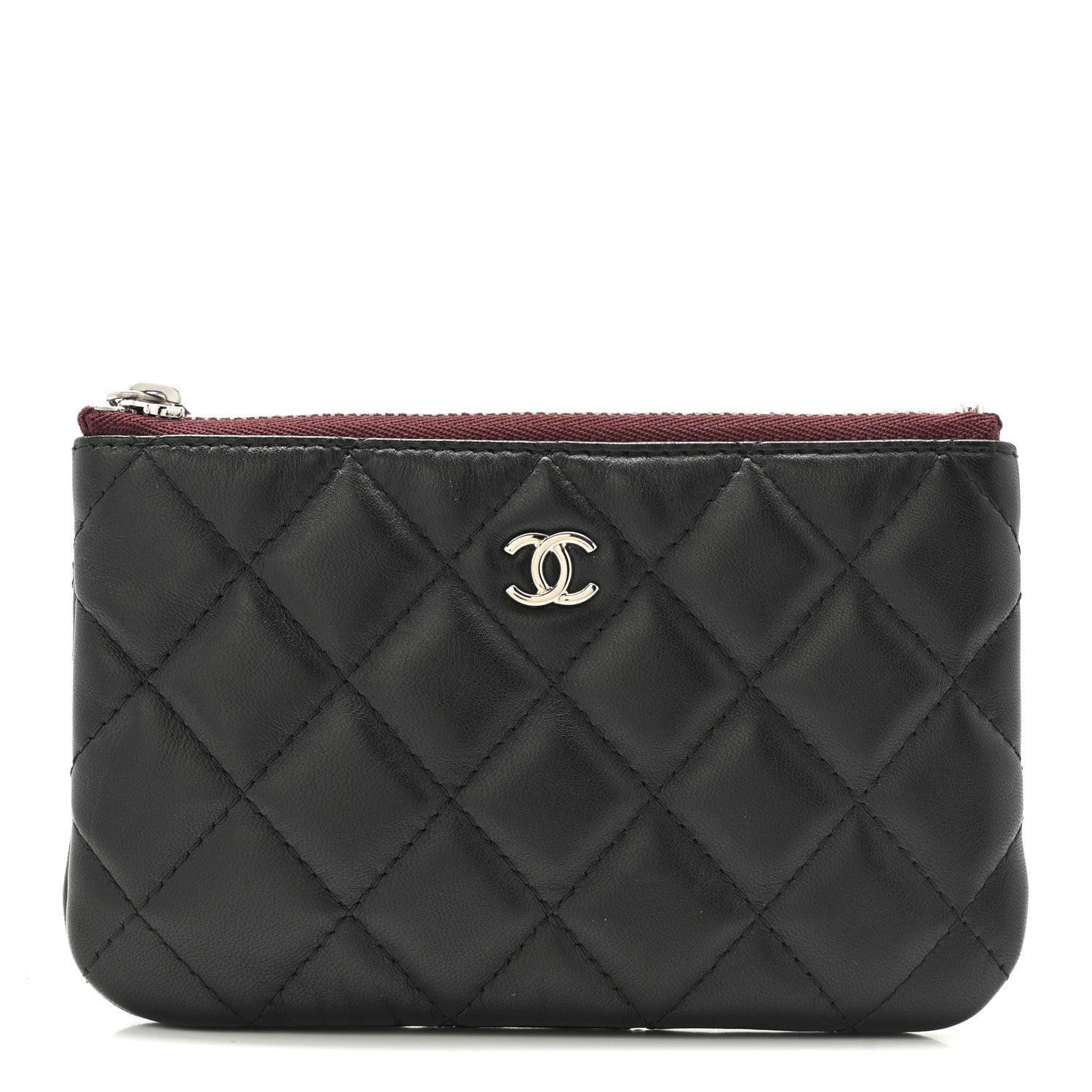 Chanel Lambskin Quilted Small Cosmetic Case Black 1 of 10