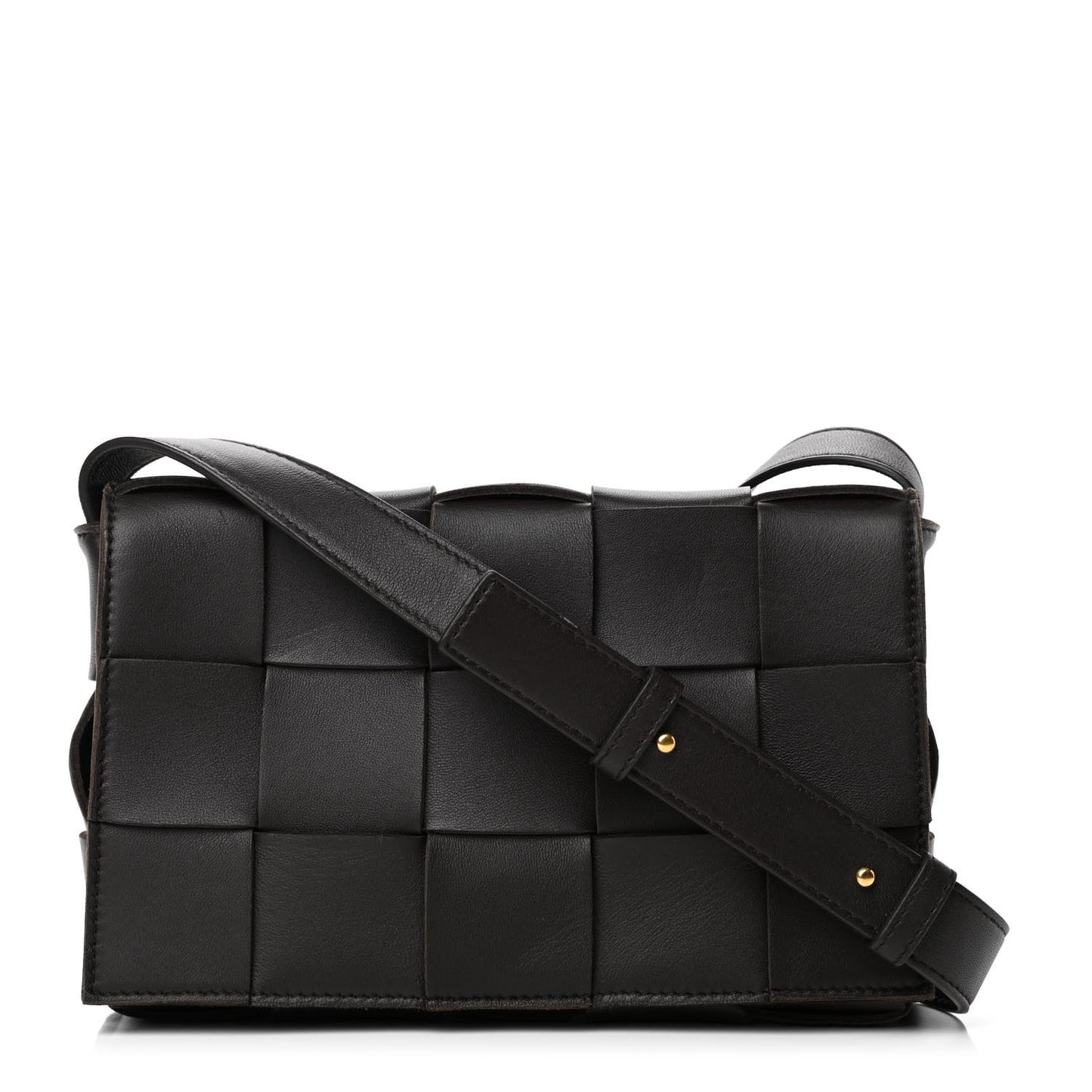 Lambskin Maxi Intrecciato Cassette Crossbody Bag Fondant