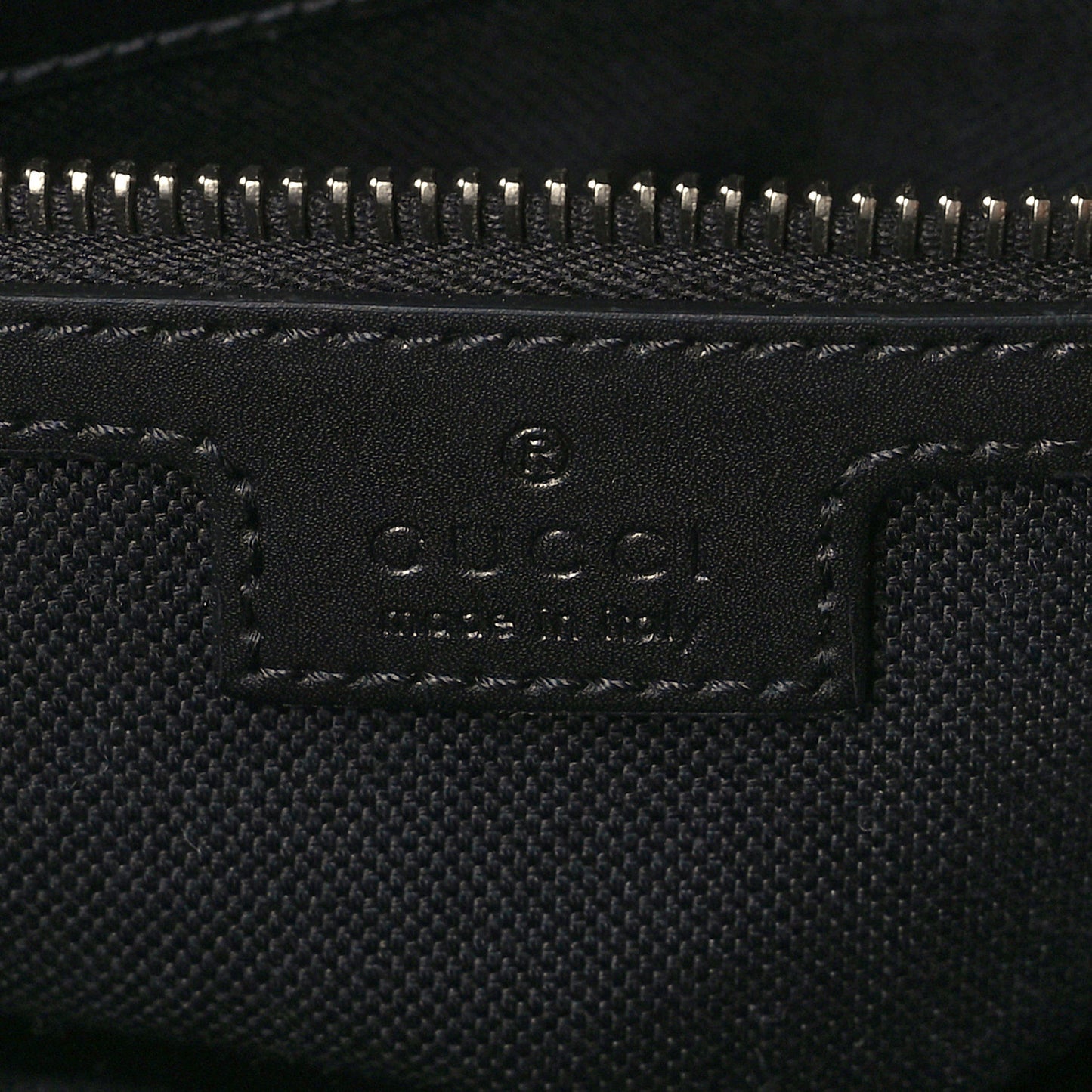 GG Supreme Monogram Appia Calfskin Web Flat Messenger Bag Black Grey