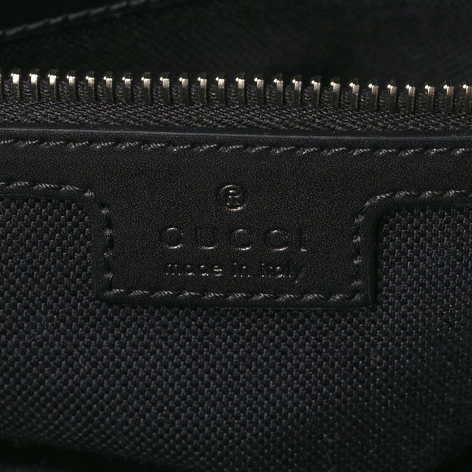Gucci GG Supreme Monogram Appia Calfskin Web Flat Messenger Bag Black Grey 6 of 8