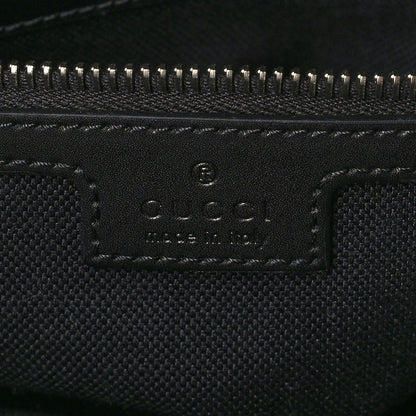 Gucci GG Supreme Monogram Appia Calfskin Web Flat Messenger Bag Black Grey 6 of 8