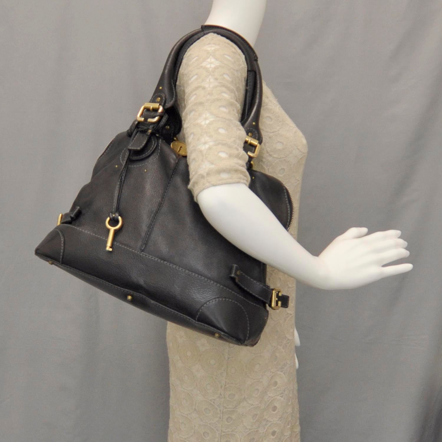 Chloe Leather Paddington Tote Black 2 of 7