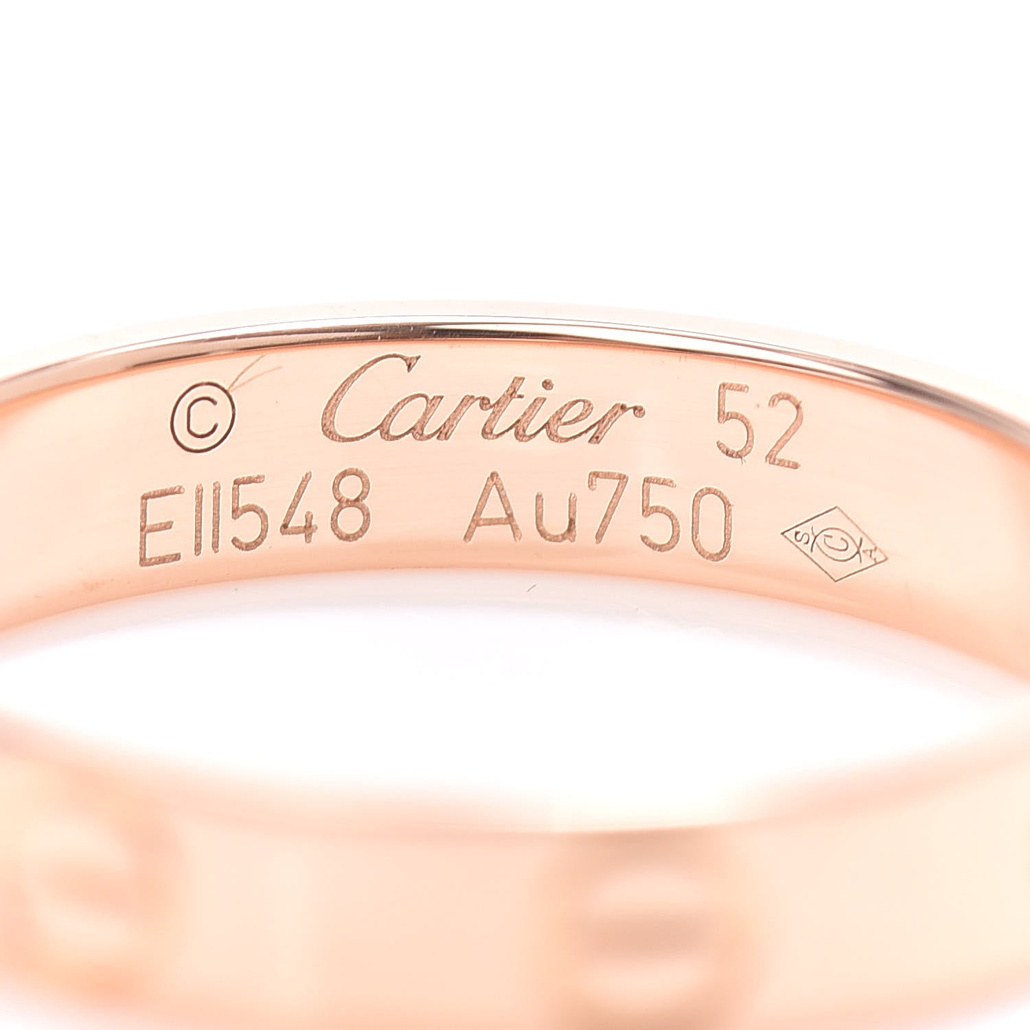 Cartier 18K Pink Gold 3.5mm LOVE Wedding Band Ring 52 6 4 of 4