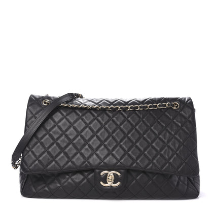 Chanel Calfskin Quilted XXL Travel Flap Bag Black 1 of 13