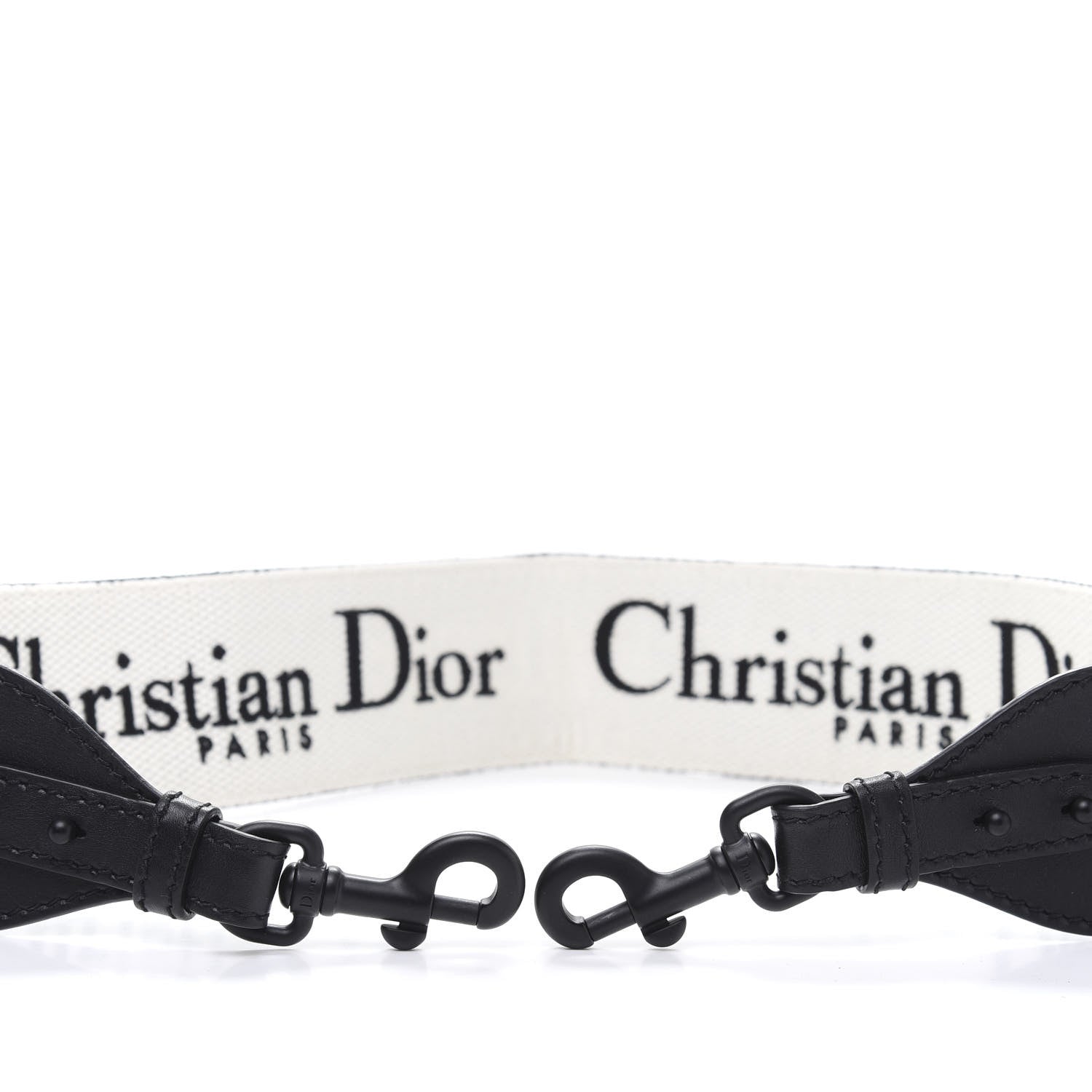 Christian Dior Canvas Embroidered Shoulder Strap Black Ultramatte 3 of 4