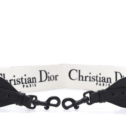 Christian Dior Canvas Embroidered Shoulder Strap Black Ultramatte 3 of 4