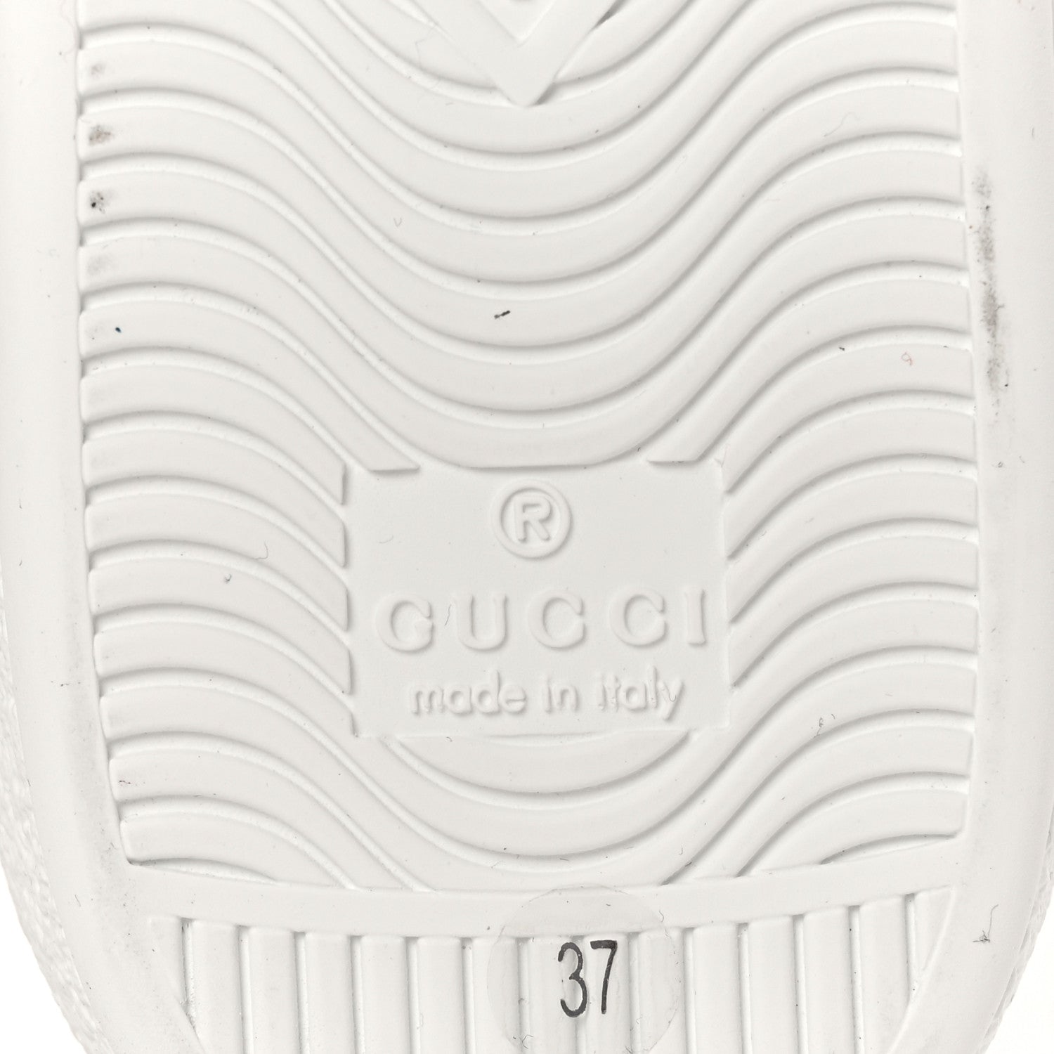 Gucci Calfskin Ayers Web Womens Ace Bow Lace Sneakers 37 White 6 of 8