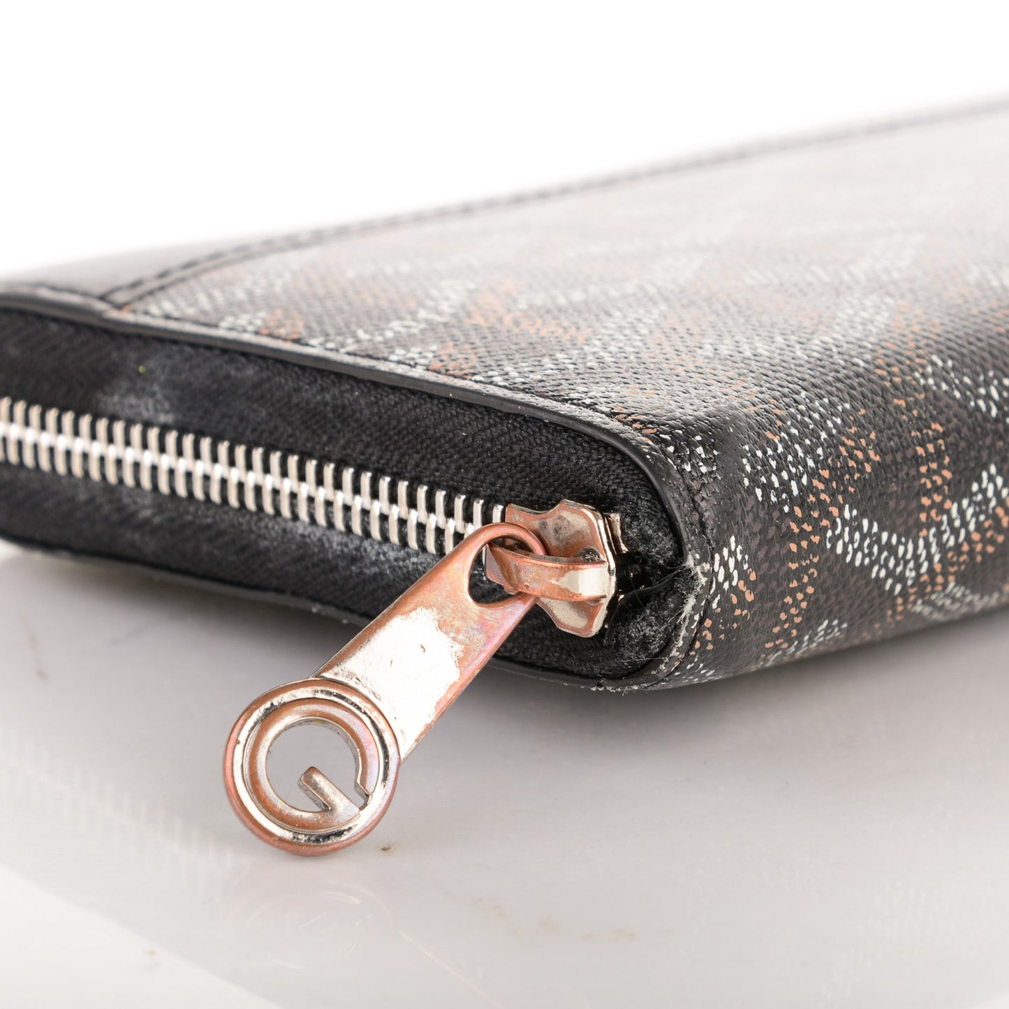 Goyardine Matignon Zip Around GM Wallet Black