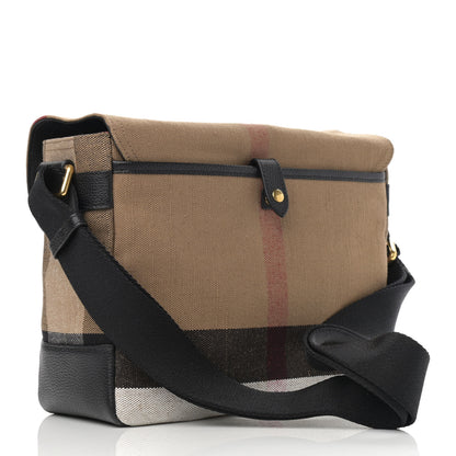 Burberry Canvas Mega Check Small Baildon Messenger Bag Black 2 of 10