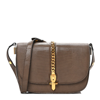 Gucci Lizard Small Sylvie 1969 Messenger Bag Taupe 1 of 8