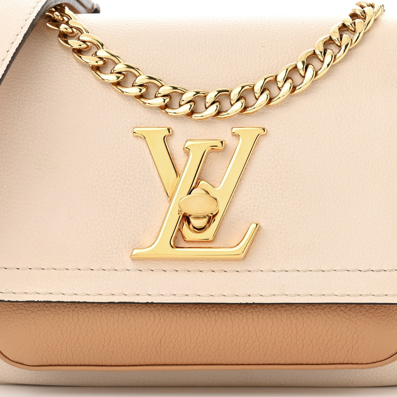 Louis Vuitton Grained Calfskin Lockme Tender Quartz 7 of 13