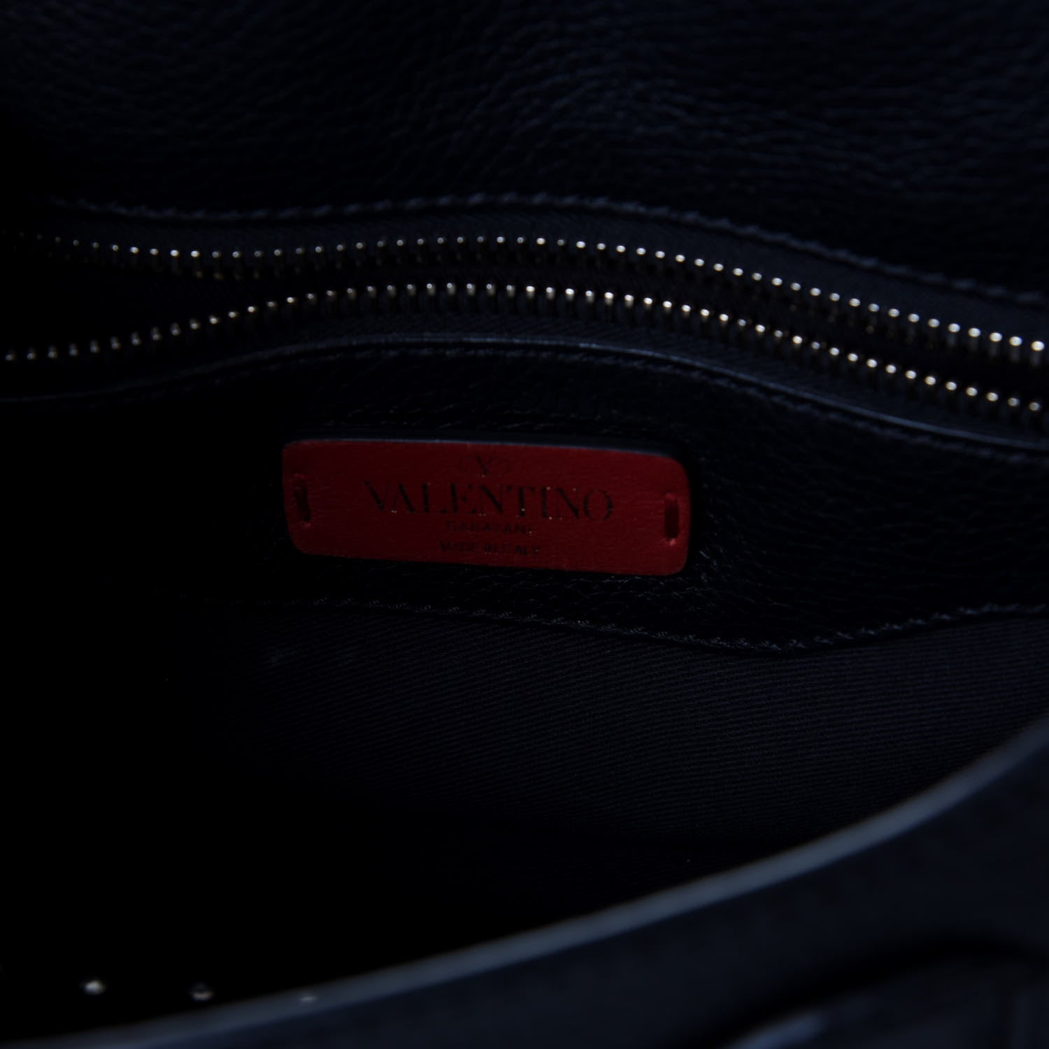 Valentino Garavani Vitello Large Rockstud Halfmoon Saddle Bag Black 8 of 11