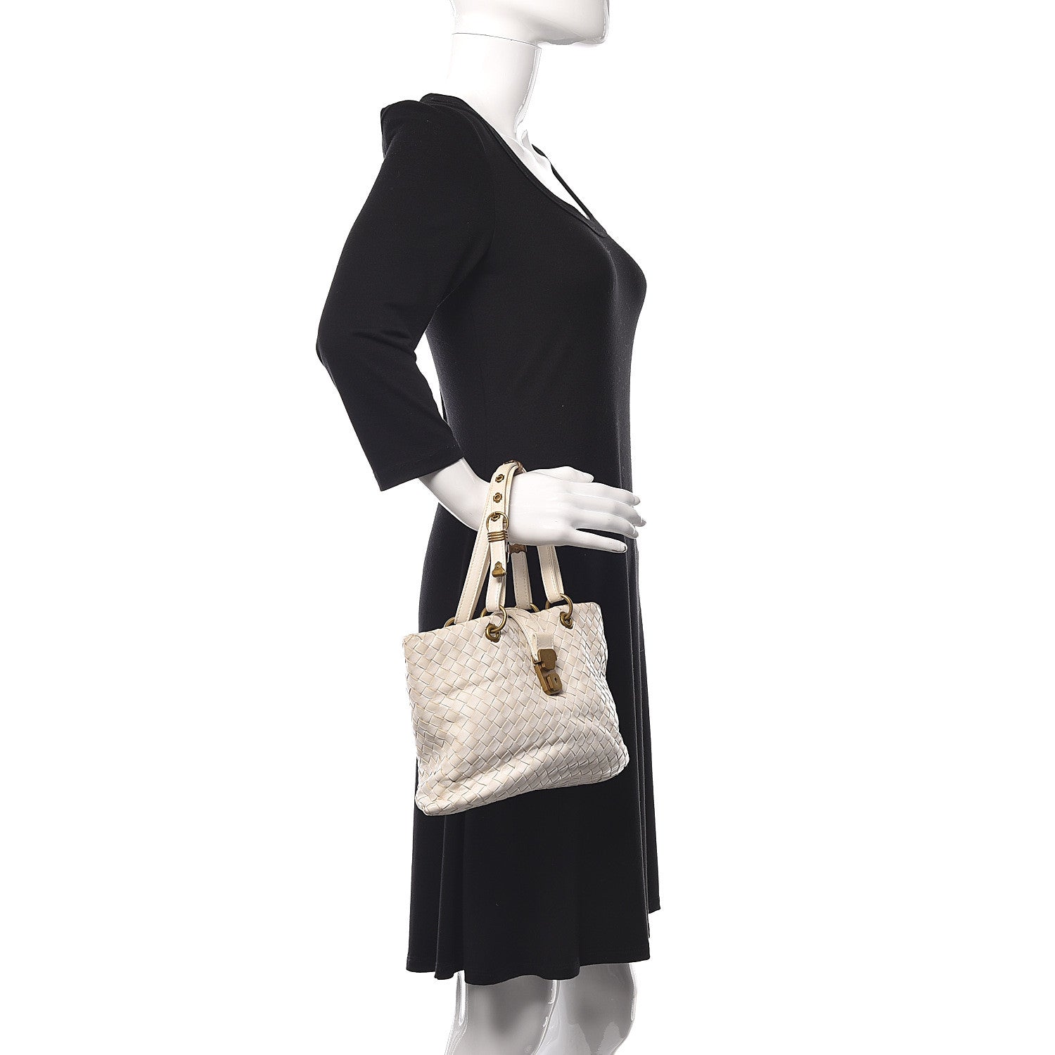 Bottega Veneta Nappa Intrecciato Small Capri Tote White 2 of 13