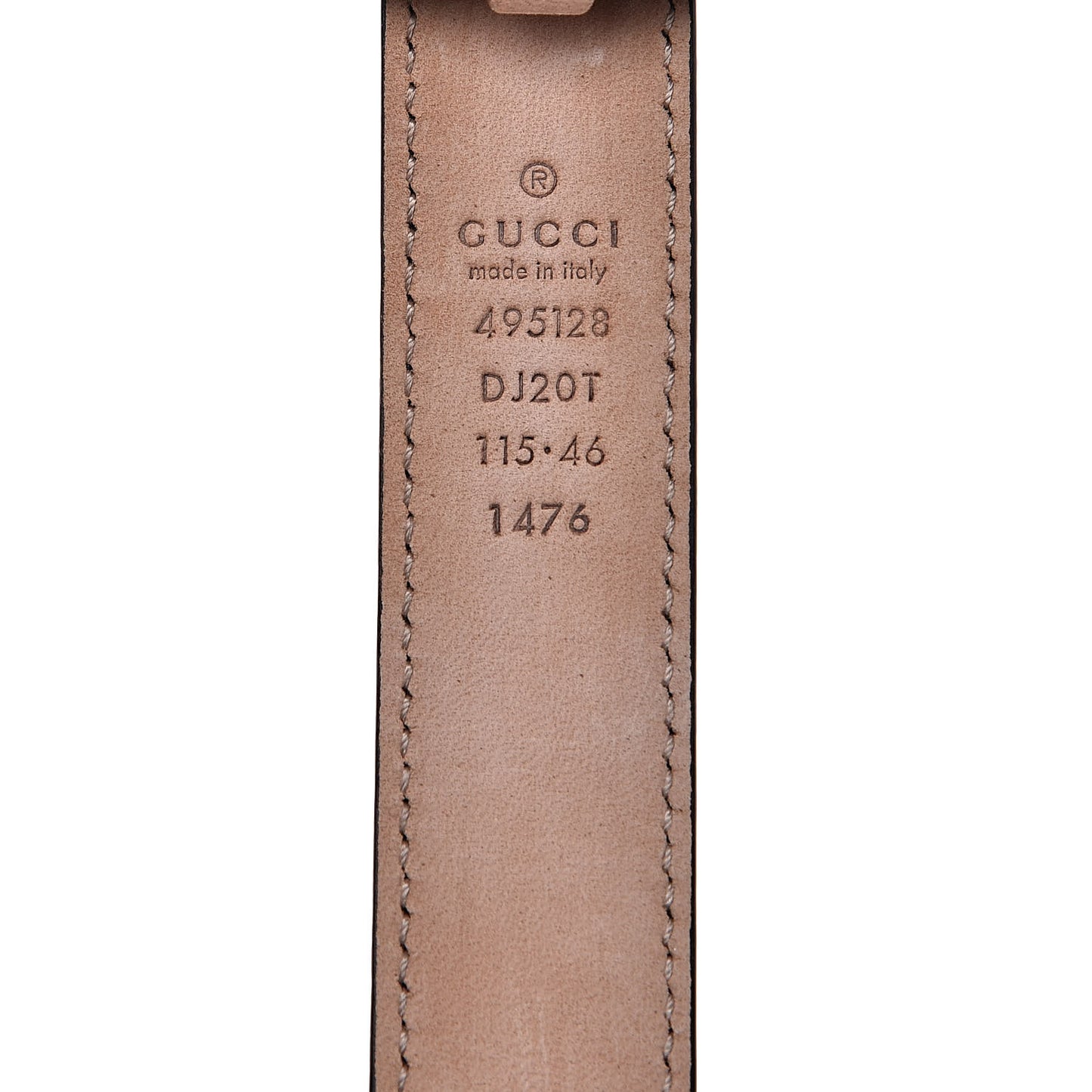 Calfskin Framed Double G Belt 115 46 Black