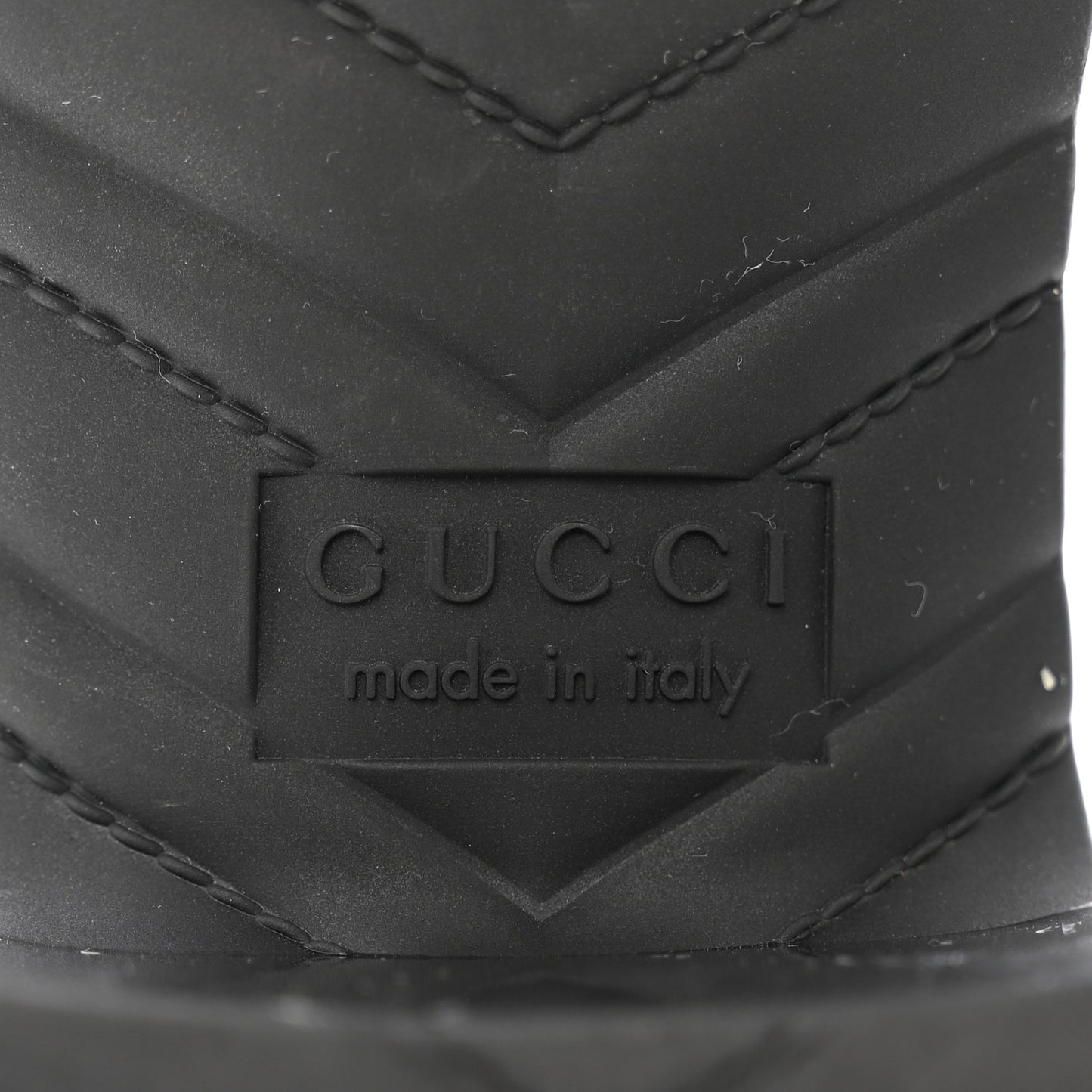 Rubber Gucci Logo Womens Platform 20/60mm Slide Sandals 38 Black