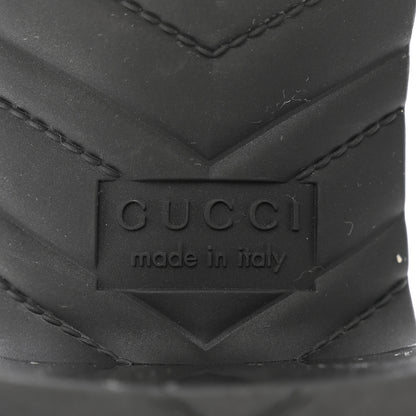 Gucci Rubber Gucci Logo Womens Platform 20/60mm Slide Sandals 38 Black 7 of 13