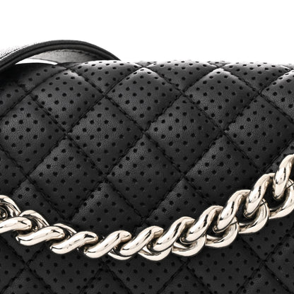 Chanel Lambskin Perforated Medium Boy Flap Black 8 of 10