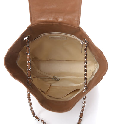 Chanel Lambskin Quilted North South Tote Brown 4 of 8