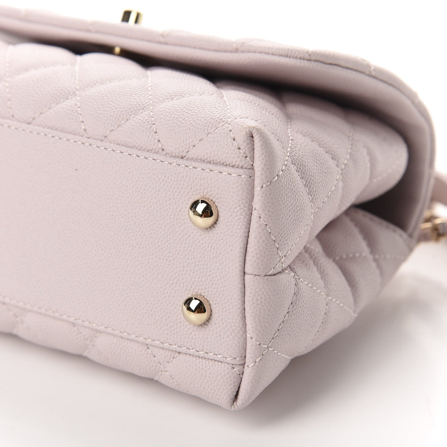Caviar Quilted Mini Coco Handle Flap Lilas Lilac