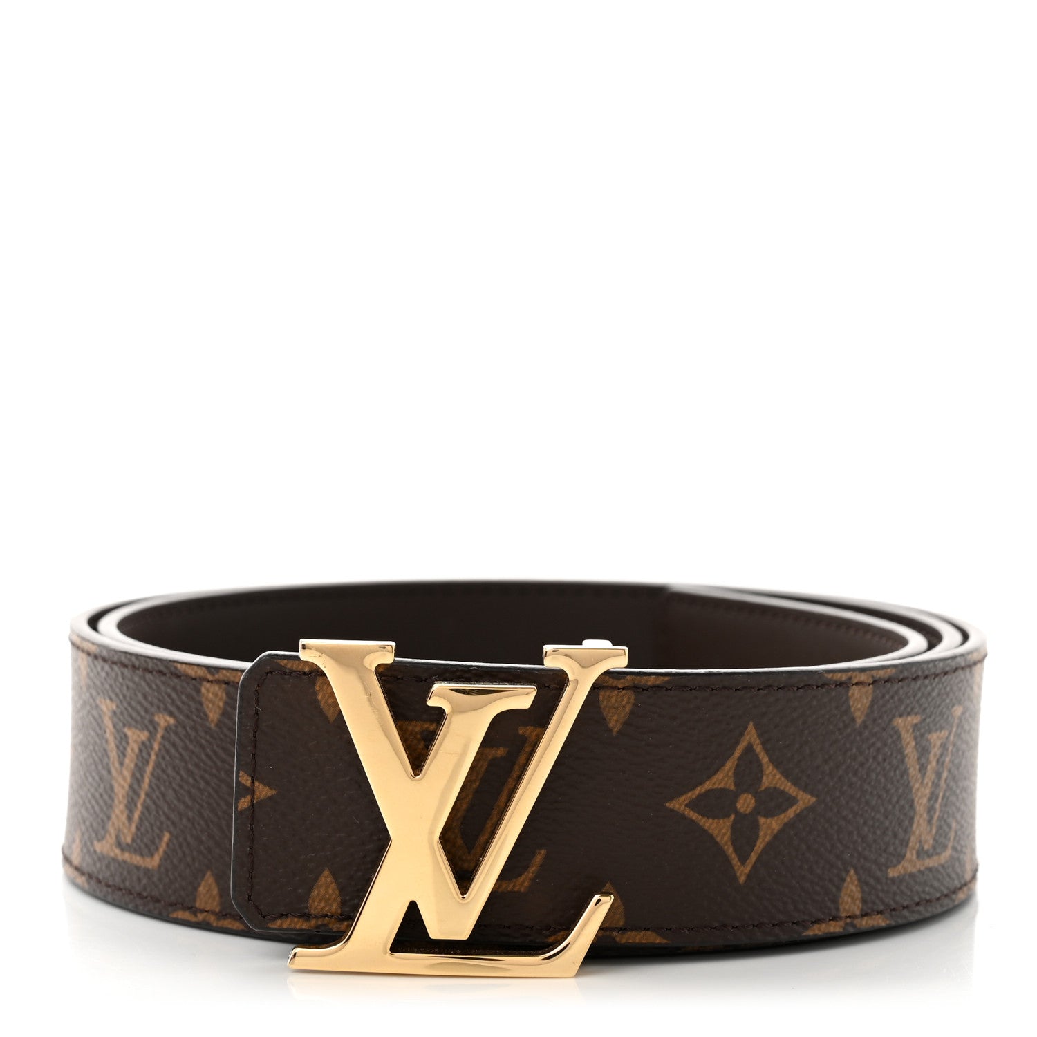 Louis Vuitton Monogram Calfskin 40mm LV Initiales Reversible Belt 95 38 Brown 1 of 4