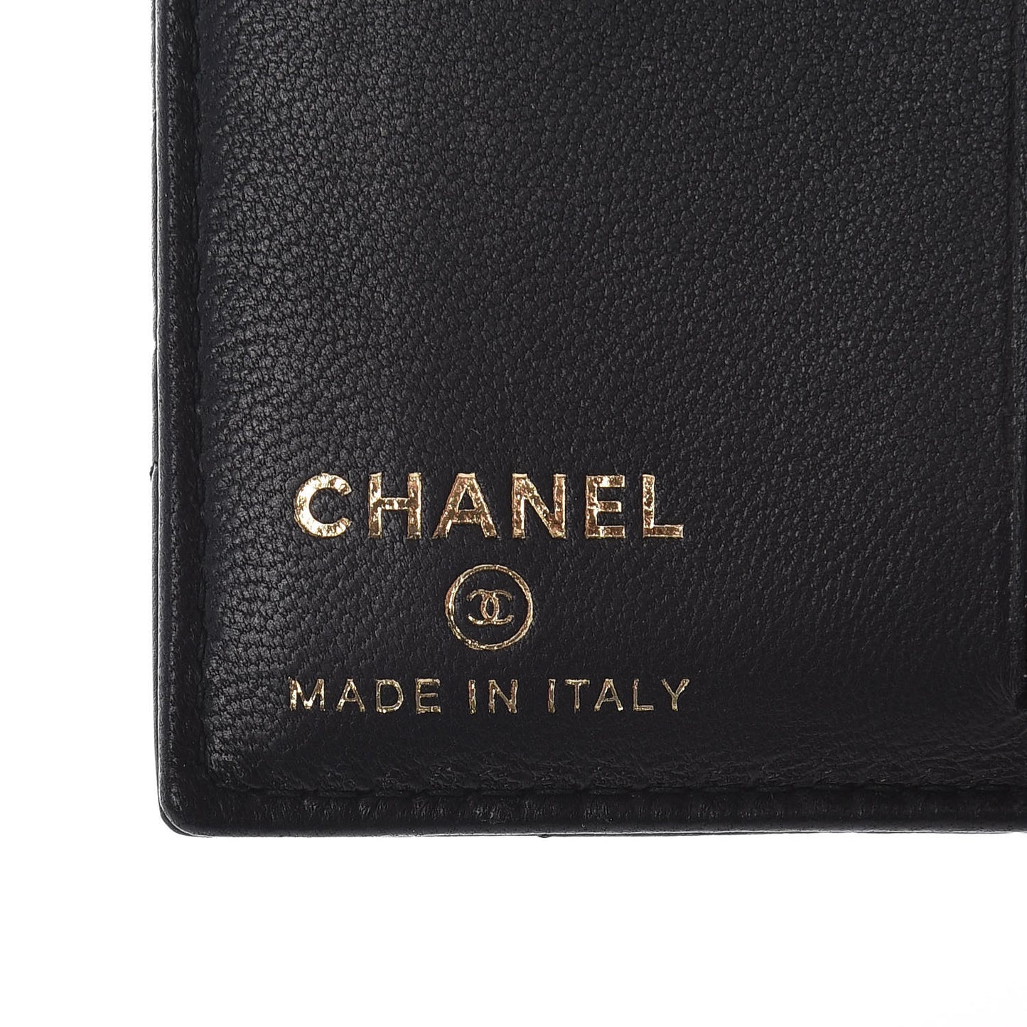 Sheepskin Chevron Card Holder Wallet Black