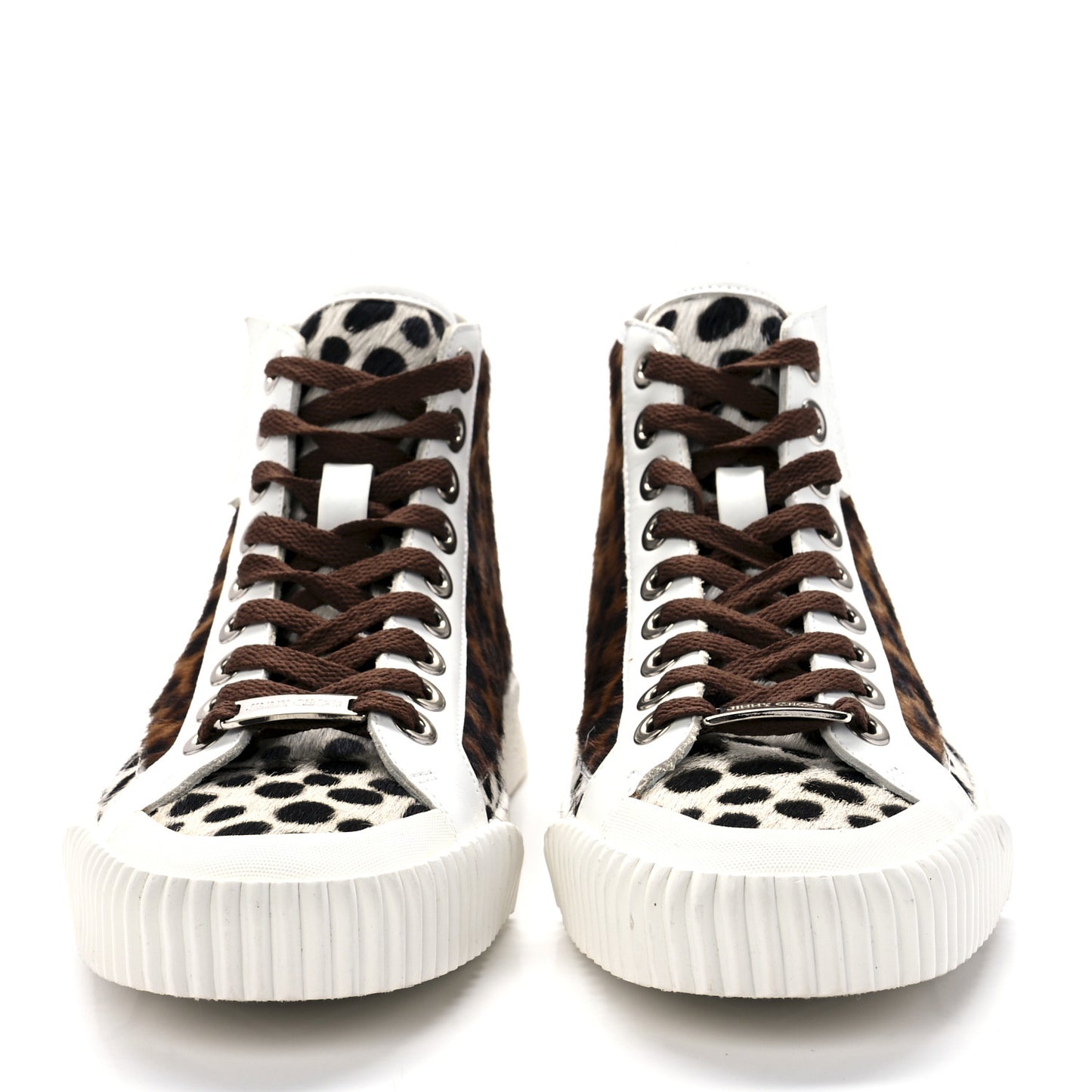 Pony Hair Cheetah Print Impala High Top Sneakers 39.5 Sugar Mix