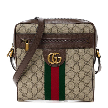 Gucci GG Supreme Monogram Web Small Ophidia Messenger Bag Brown 1 of 15