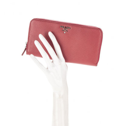 Prada Saffiano Colour Zip Around Wallet Tamaris Pesca 2 of 7