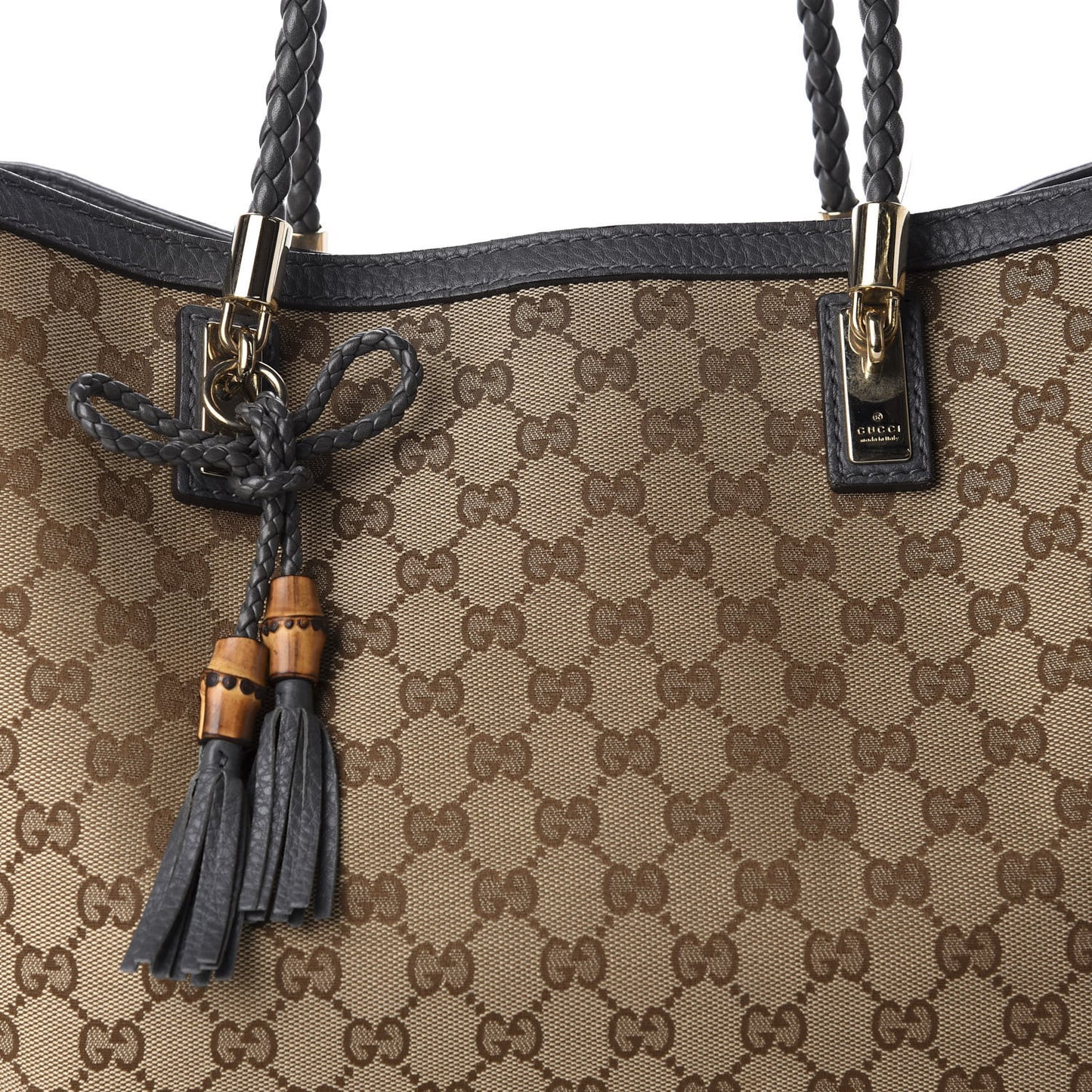 Monogram Medium Bella Tote Grey