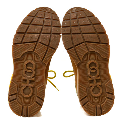 Jimmy Choo Calfskin Technical Mesh Suede Crosta Boot 39 Yellow 5 of 15