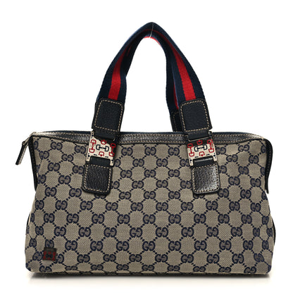 Gucci GG Monogram Web Pop Tote Navy 1 of 13