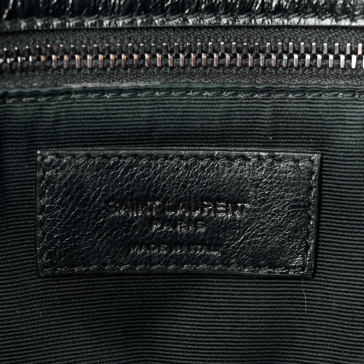 Crinkled Calfskin Matelasse Monogram Medium Niki Chain Satchel Black