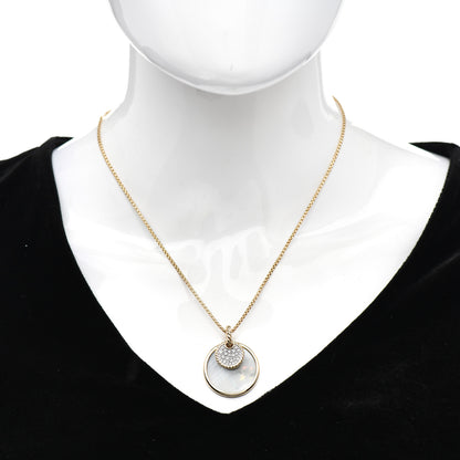 David Yurman 18K Yellow Gold Diamond Black Onyx Mother of Pearl Medium Reversible Elements Necklace 2 of 5