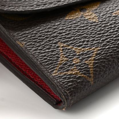 Louis Vuitton Monogram Emilie Wallet Red 17 of 17