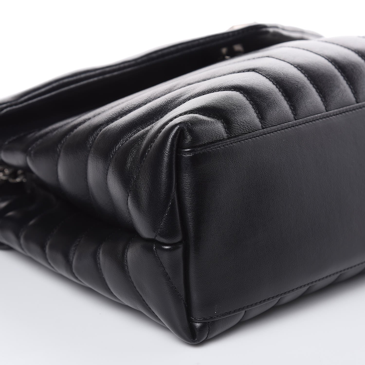 Saint Laurent Calfskin Y Quilted Monogram Medium Loulou Chain Satchel Black 9 of 11