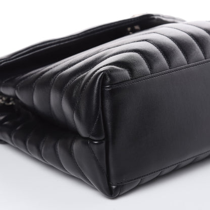 Saint Laurent Calfskin Y Quilted Monogram Medium Loulou Chain Satchel Black 9 of 11