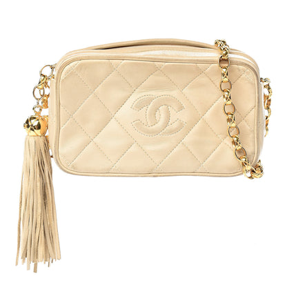Chanel Lambskin Small Tassel Camera Case Beige 1 of 21