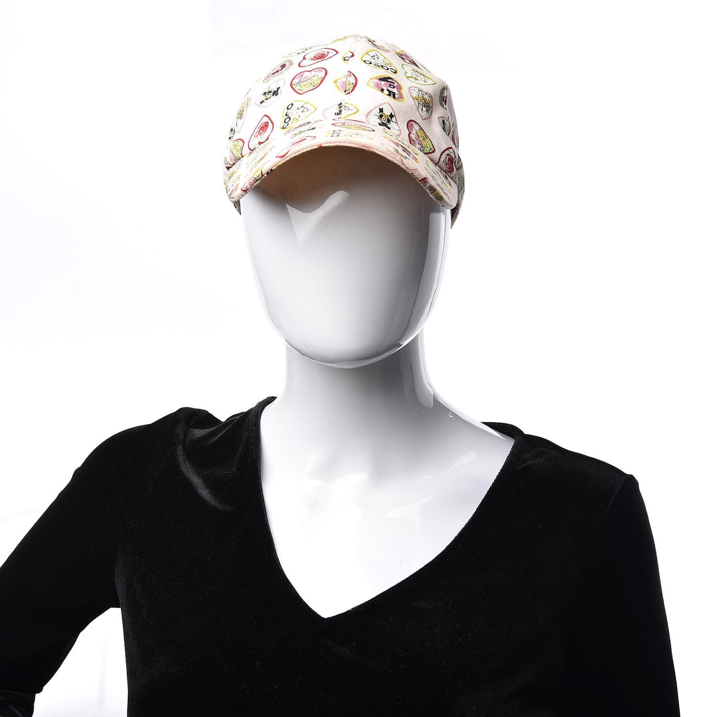 Canvas Coco Hearts Cap Hat M Pink