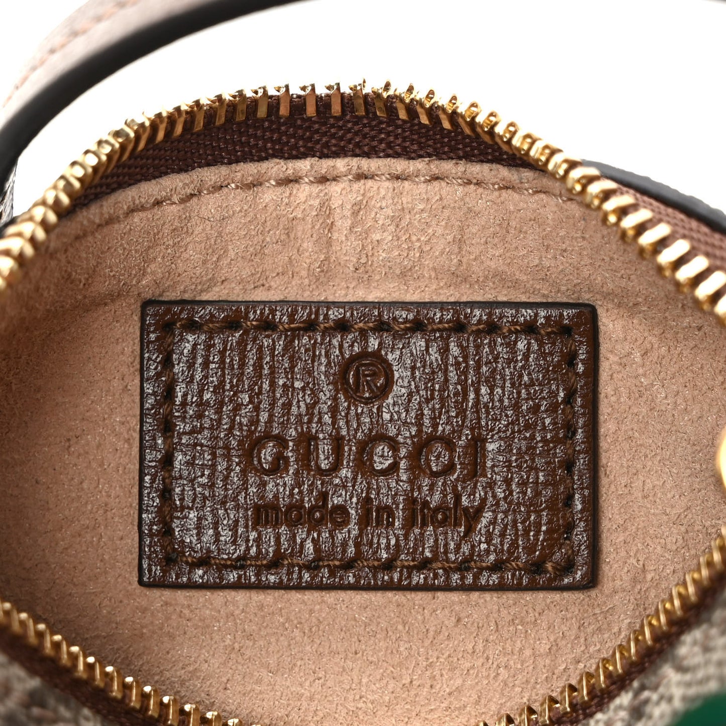 GG Supreme Monogram Azalea Calfskin Mini Retro Interlocking G Charm Bag Beige Ebony Brown Sugar